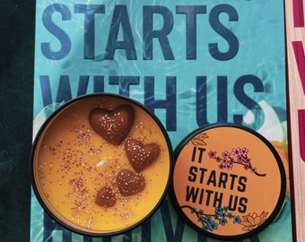 It Starts With Us inspired candle, the sequel to Colleen Hoover’s It Ends with Us!