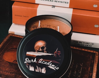 Dark Academia Soy Candle | Gothic Halloween Decor, Donna Tartt