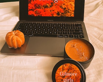 Vela inspirada en Gilmore Girls: vela de cera de soja con aroma a calabaza y especias