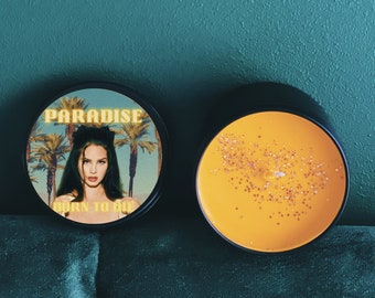 Lana Del Rey 'Born To Die' Soy Candle: Music Album Art