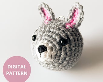 no-sew RABBIT amigurumi - DIGITAL PATTERN | Easter crochet toy | Crochet keychain | Crochet Photo Tutorial | Amigurumi all in one | Bunny