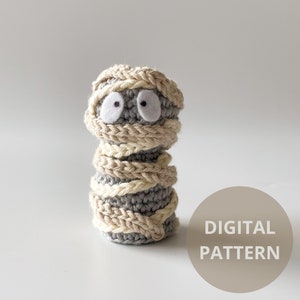 Halloween Mummy Crochet Pattern: Amigurumi Toy (Digital Pattern)