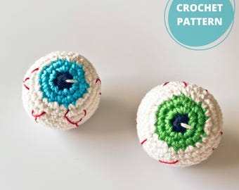 Halloween Eyeball Crochet Pattern: Amigurumi Toy (Digital Pattern)