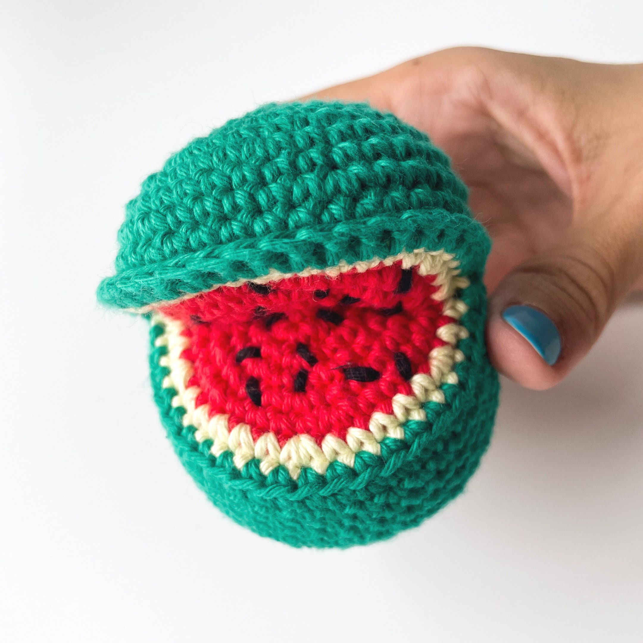 Crochet Watermelon Watermelon Amigurumi Open Mouth DIGITAL Etsy