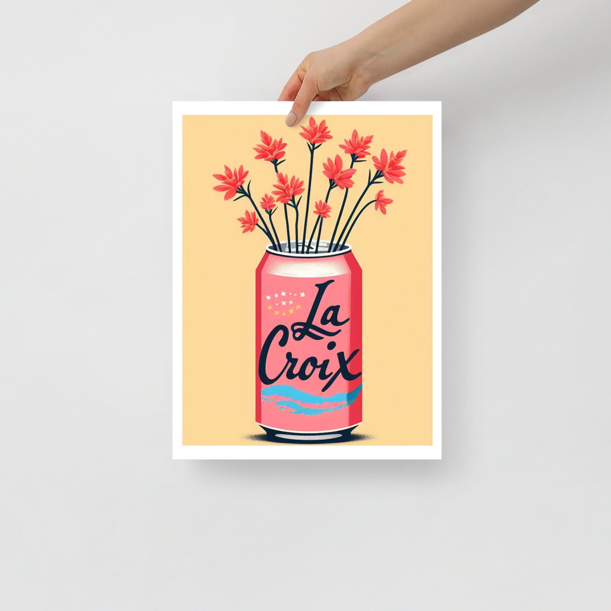 La Croix Sparkling Water Print, La Croix Can Wall Art, Flower Wall Art ...
