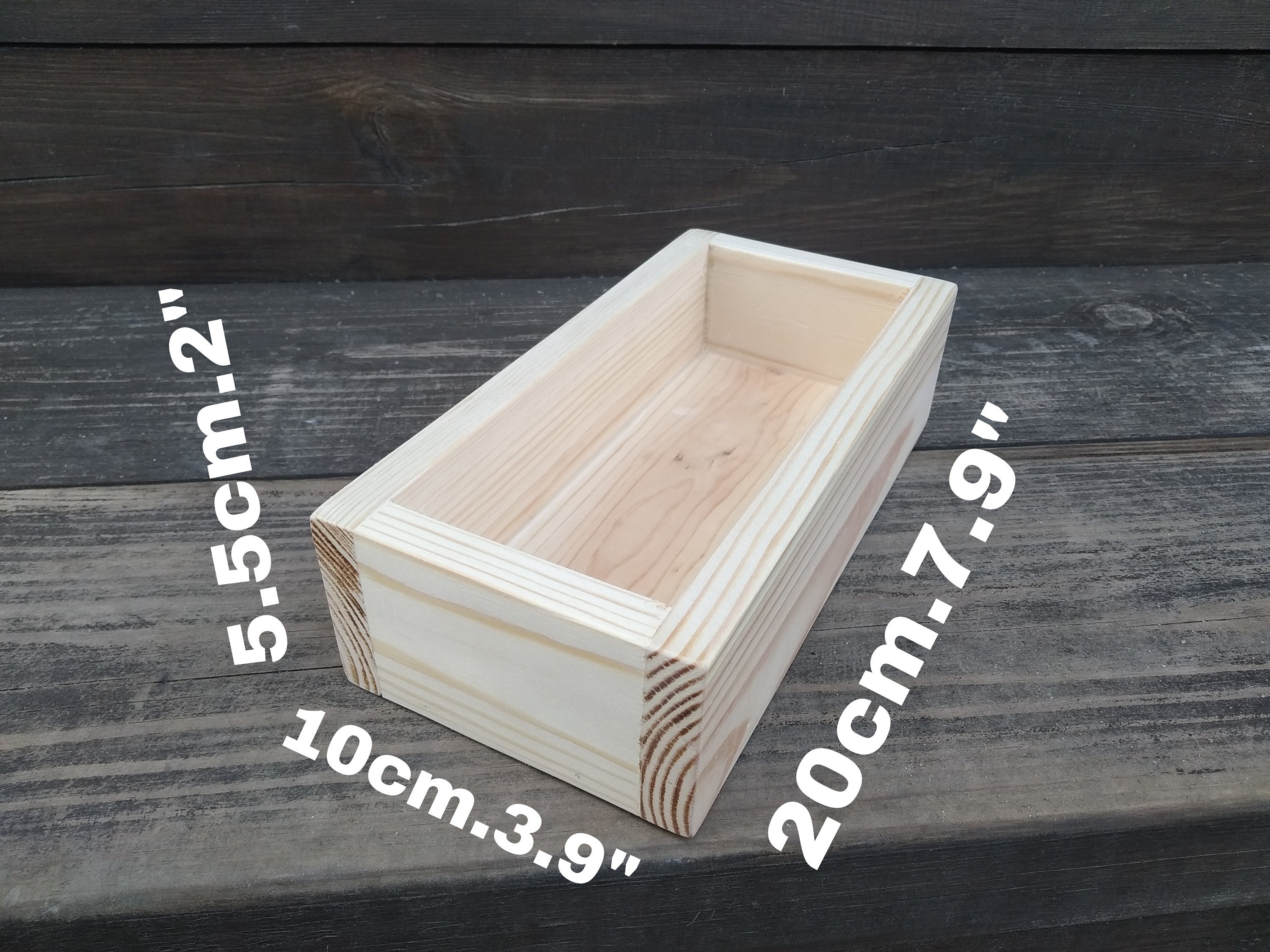Caja de madera caja de almacenamiento inacabada caja de | Etsy