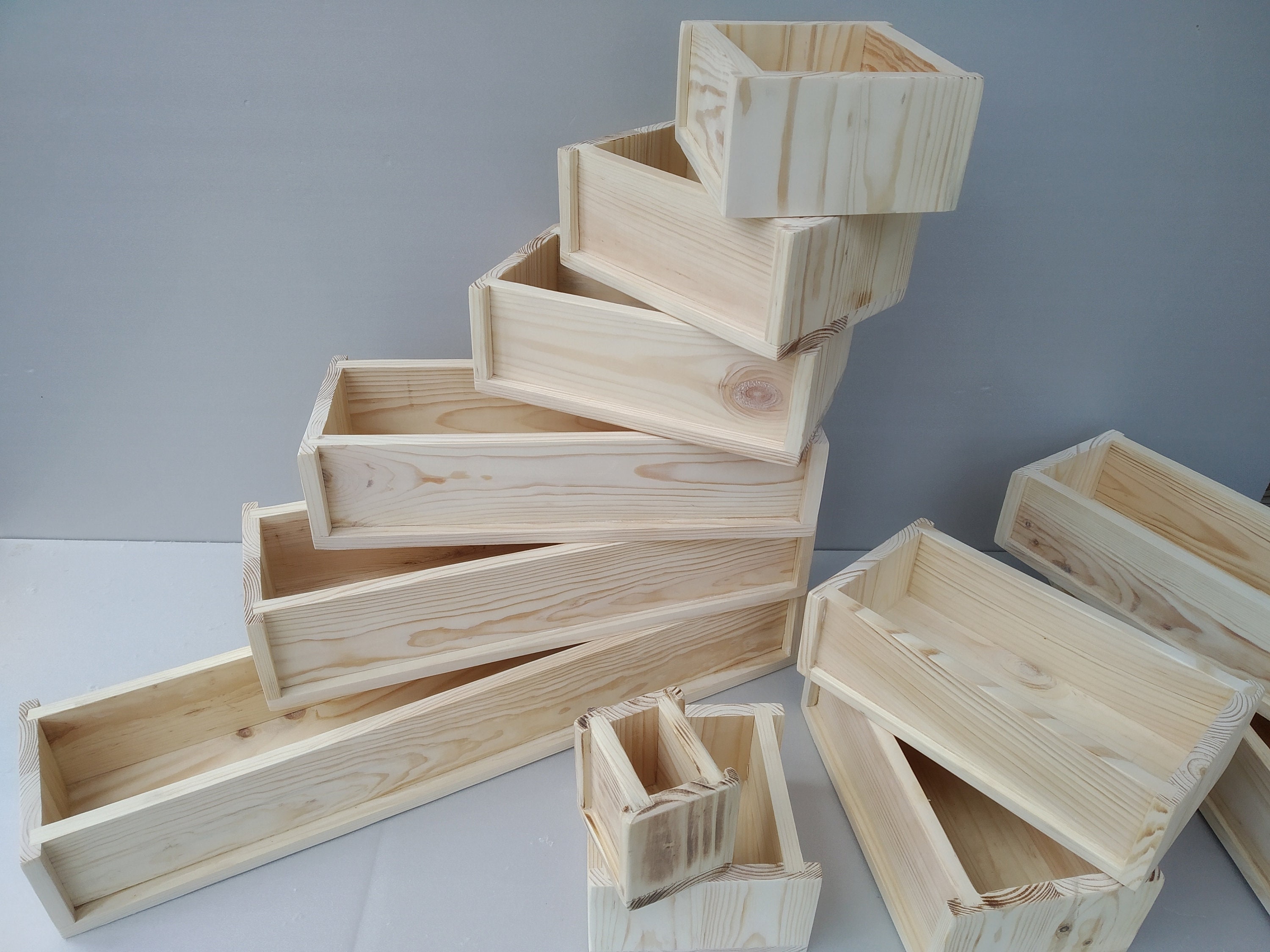 Caja de jardinera caja de madera caja sin terminar caja de | Etsy