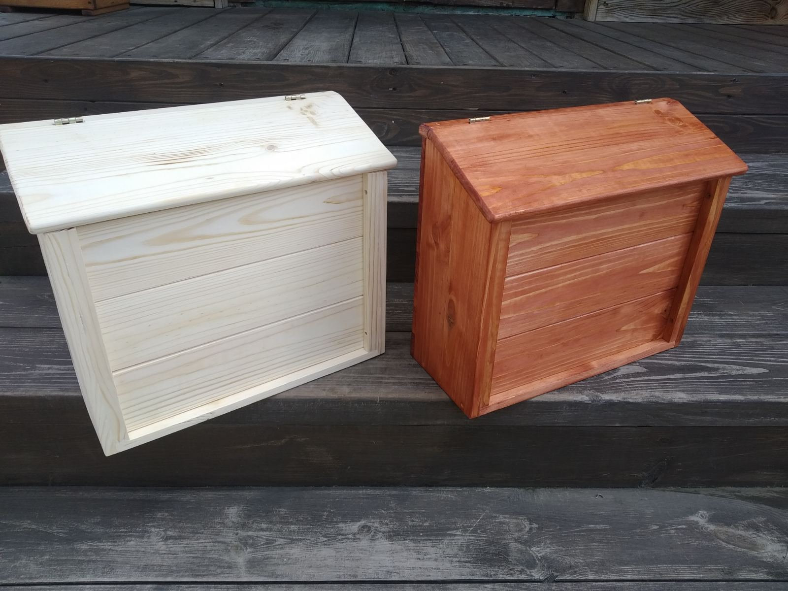 Mailbox Wood Mail Box unfinished Mailbox Outdoor Mail Box Etsy