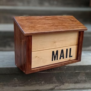 SALE! Mailbox, Alder Wood Mail Box, Engraving Mailbox, Outdoor Mail Box, wall mount mailbox, custom mailbox, Postbox, briefkasten holz