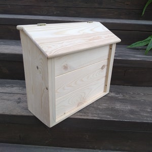 Brievenbus, houten brievenbus, onafgewerkte brievenbus, brievenbus buiten, brievenbus aan de muur, brievenbus op maat, brievenbus, briefkasten holz