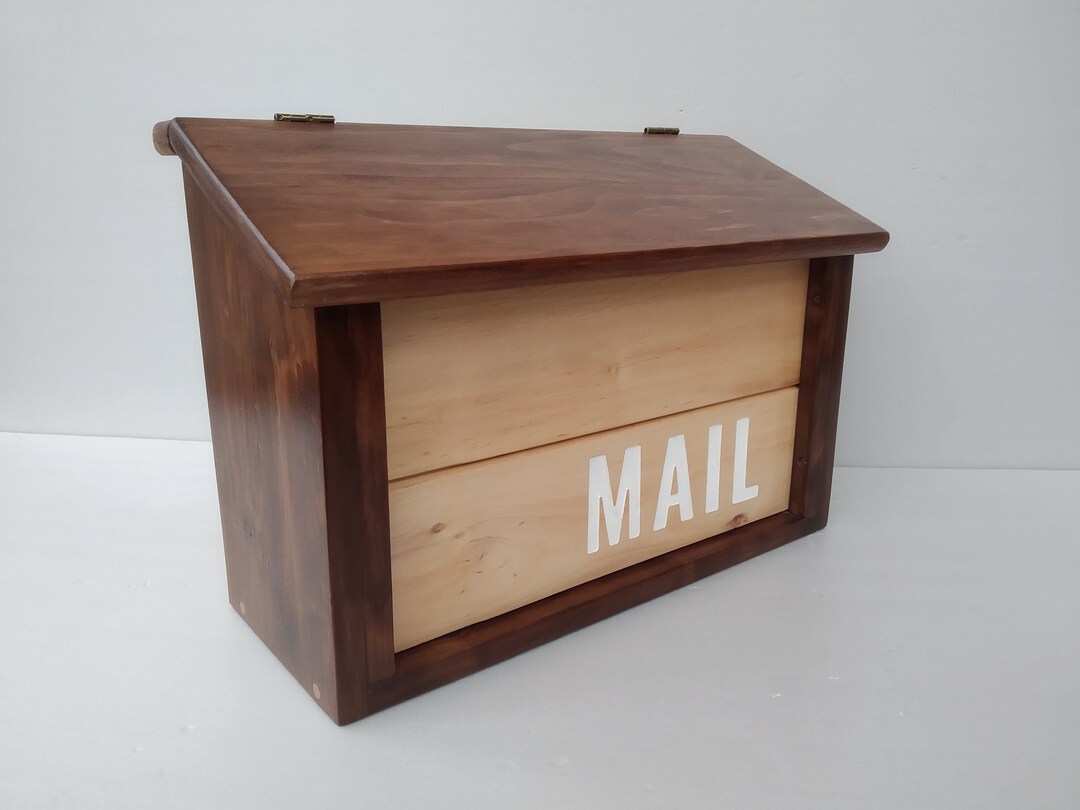 SALE Mailbox Alder Wood Mail Box Engraving Mailbox Outdoor Etsy