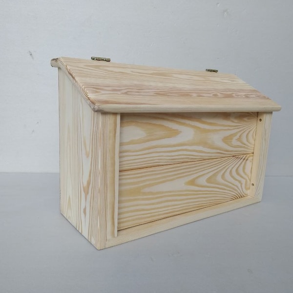 Mailbox, Wood Mail Box, unfinished Mailbox, Outdoor Mail Box, wall mount mailbox, custom mailbox, Postbox, briefkasten holz