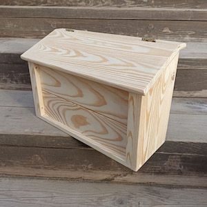 Mailbox, Wood Mail Box, unfinished Mailbox, Outdoor Mail Box, wall mount mailbox, custom mailbox, Postbox, briefkasten holz