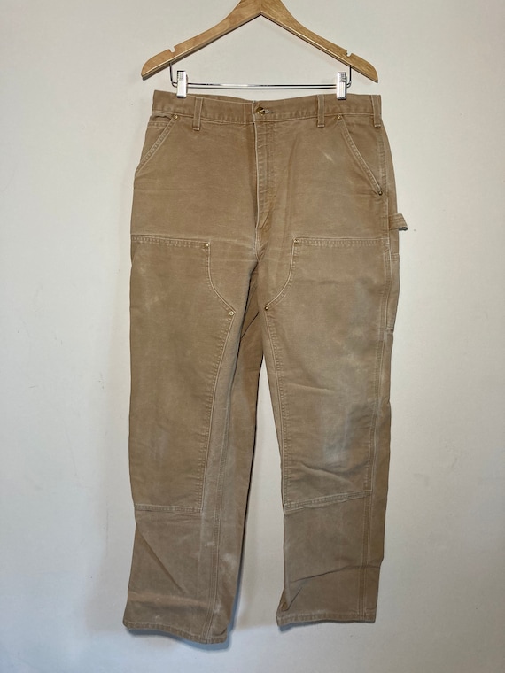 Preowned Carhartt Brown double knee work dungaree - image 5