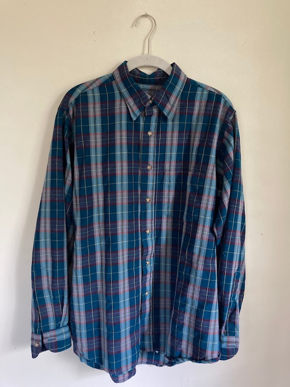 Vintage Pendleton Sir Pendleton blue wool plaid fl