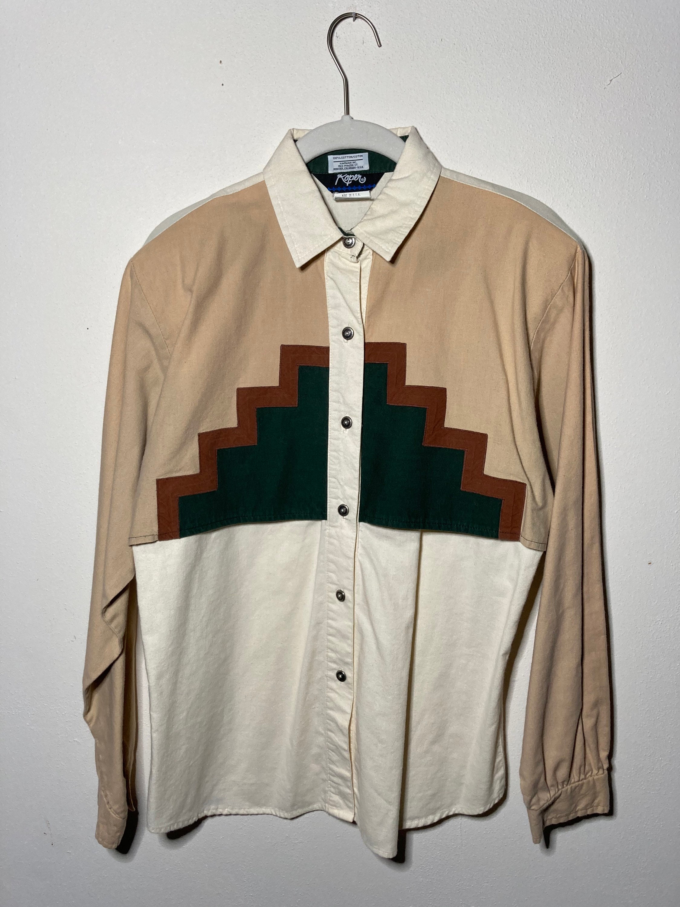 Vintage Karman Inc. Roper Western Shirt With Shoulder Pads - Etsy