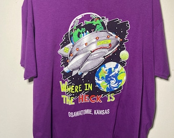 Vintage “Where in the heck is Osawatomie, Kansas Single Stitch Tshirt