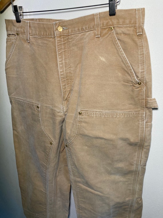 Preowned Carhartt Brown double knee work dungaree - image 6