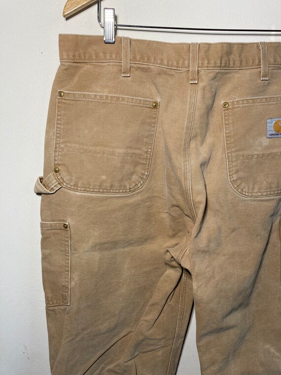 Preowned Carhartt Brown double knee work dungaree - image 3