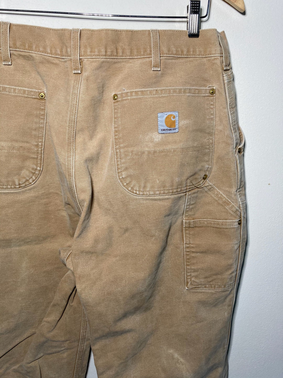 Preowned Carhartt Brown Double Knee Work Dungaree - Etsy
