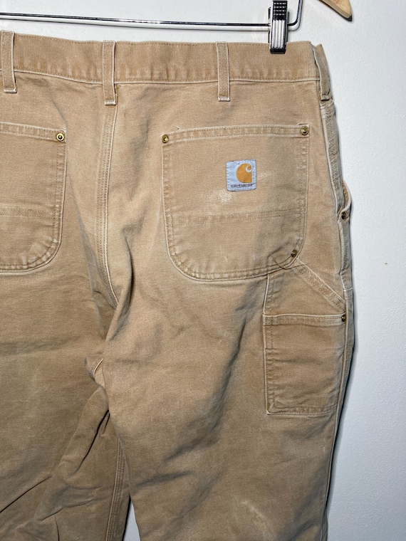 Preowned Carhartt Brown double knee work dungaree