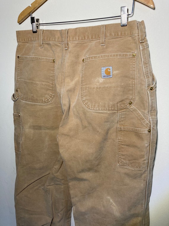 Preowned Carhartt Brown double knee work dungaree - image 2