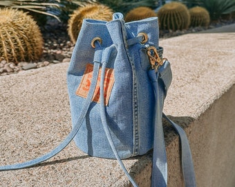 UPCYCLED LEVI'S BUCKET Bag / Re-Worked Levi's Jeans