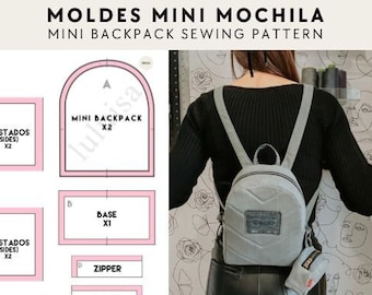 Mini Rucksack Muster - Moldes Para Mini Mochila