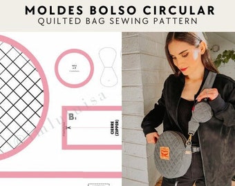 Quilted Round Bag - Moldes Para Bolso Circular