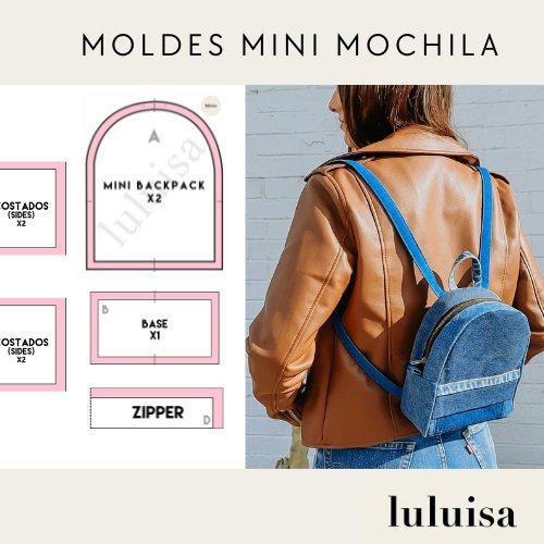 Mini Rucksack Muster Moldes Para Mini Mochila Etsy
