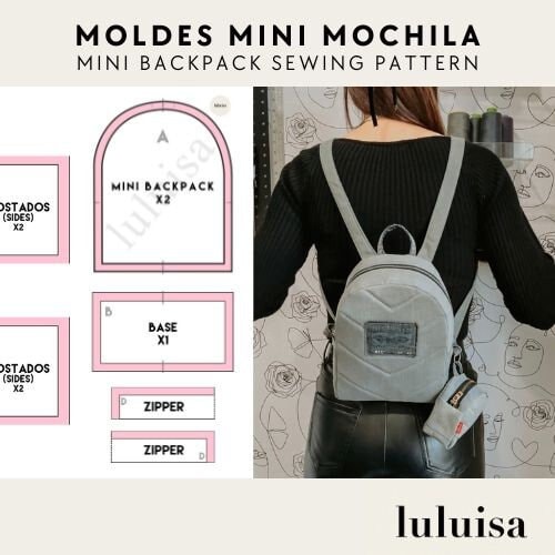 Mini Backpack Pattern Moldes Para Mini Mochila 