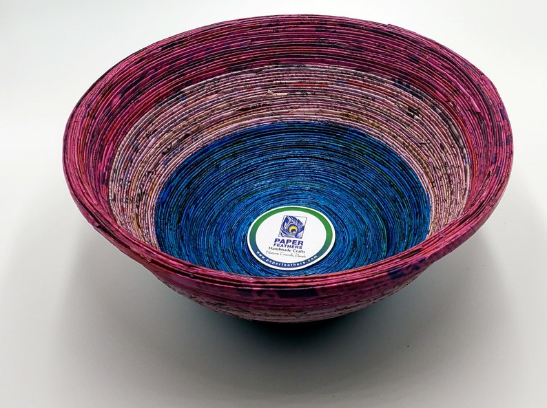 Bowls Recycled Newspaper Bowls Round Large Etsy