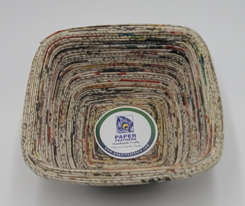 Bowls Recycled Newspaper Bowls Square Small Etsy