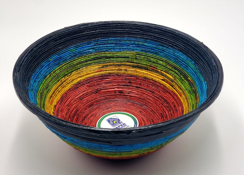 Bowls Recycled Newspaper Bowls Round Large Etsy