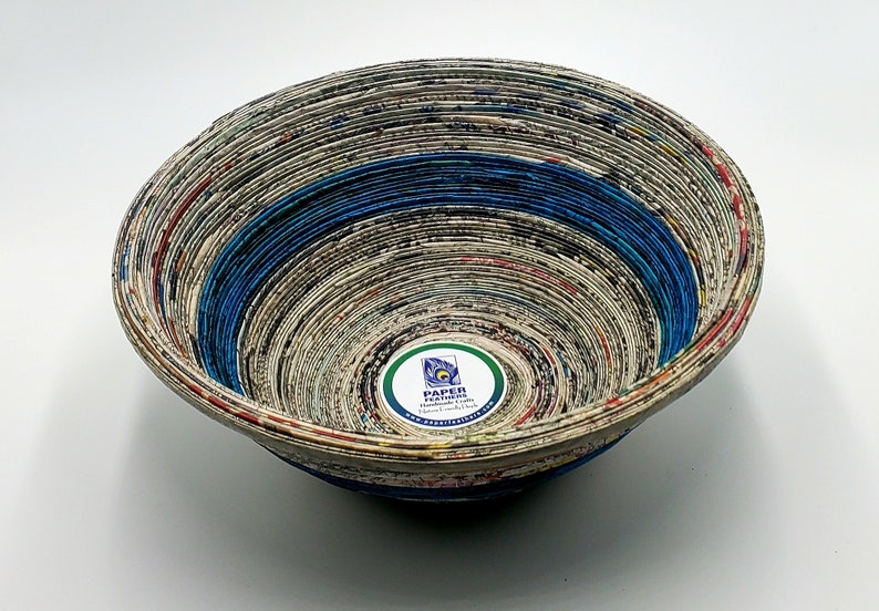 Bowls Recycled Newspaper Bowls Round Large Etsy
