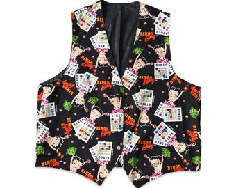 Vintage Betty Boop bingoknoopvest XL (zie afmetingen)