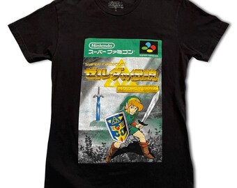 Seltene Legende von Zelda Nintendo Super Famicom Video Game T-Shirt SMALL