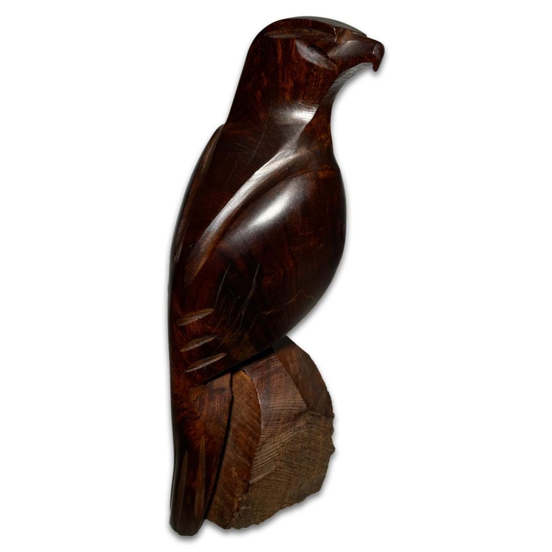 ヴィンテージ アイアンウッド イーグル バード 彫刻 9インチ - Etsy 日本
