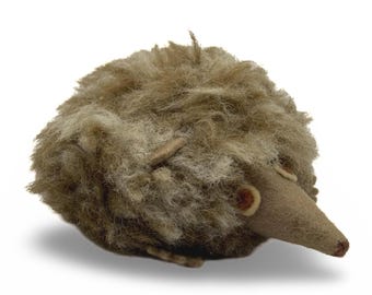 Piccolo peluche vintage in feltro a forma di palla di pelo WOMBLES? Anni '70/'80? DALL'INGHILTERRA
