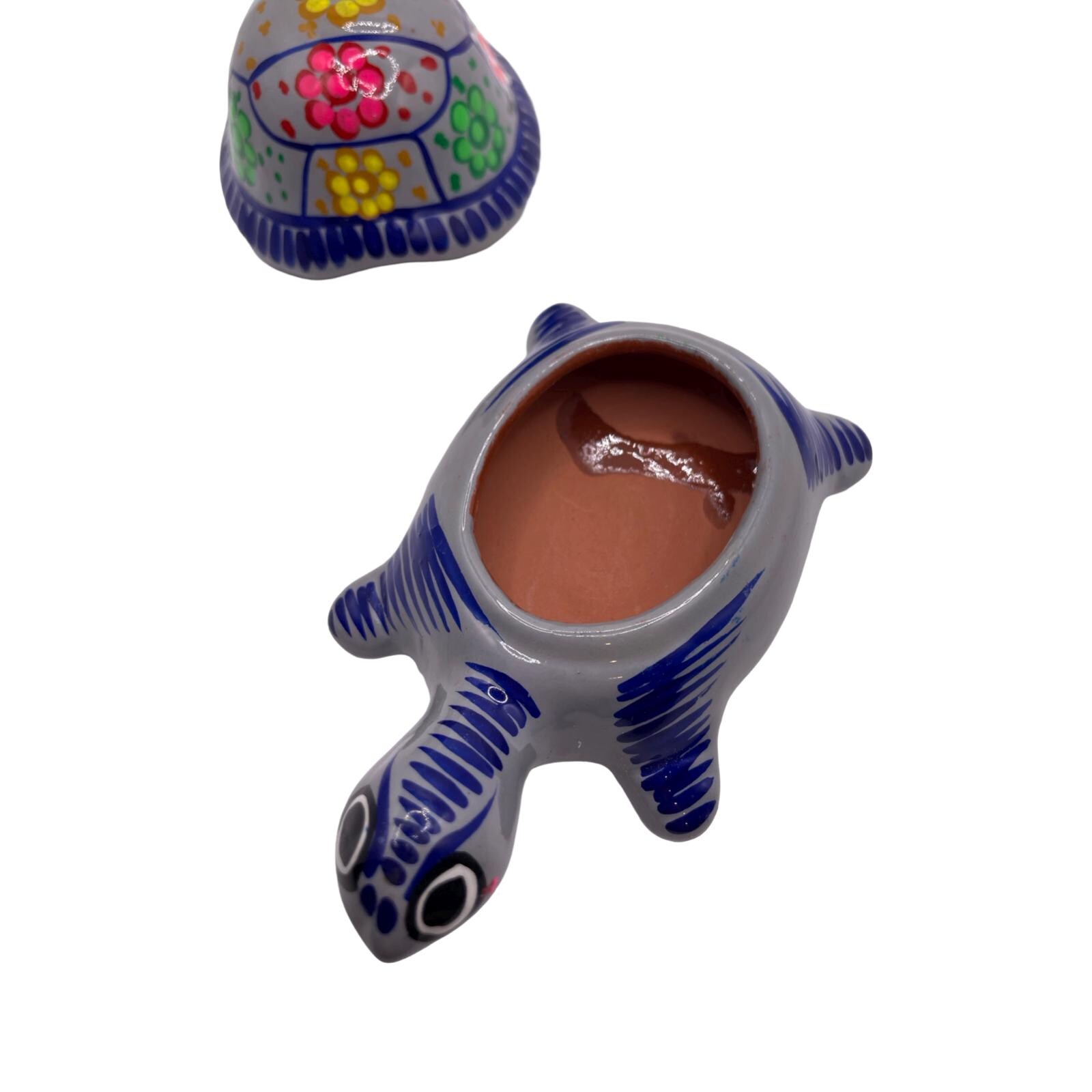 ヴィンテージのメキシコの手描きのカラフルなカメの小物入れ - Etsy 日本