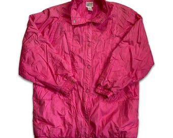 ヴィンテージ 80年代 Haband For Her ピンク ジャケット ウィンドブレーカー ミディアム