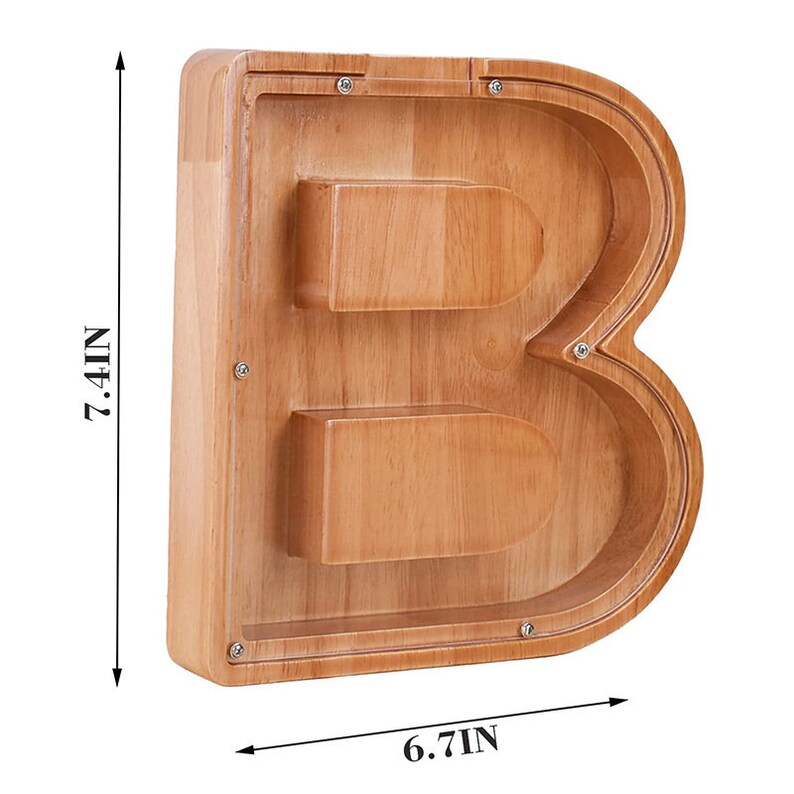 Wooden Letter Piggy Bank Personalized Piggybank for Kids Etsy