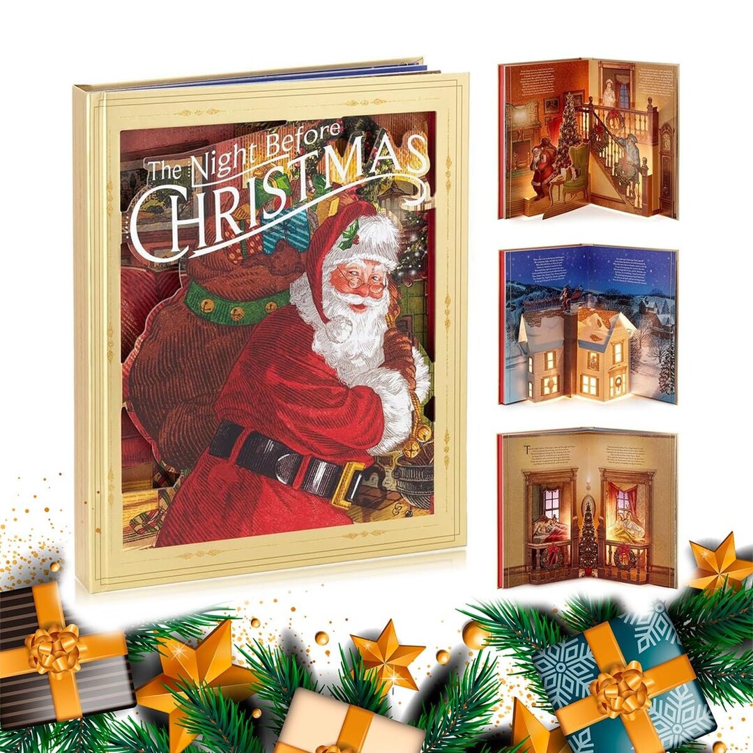 The Night Before Christmas Popup Book With Light and Sound Etsy