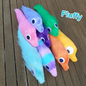 Fluffy Worm On A String Plushie | Medium size