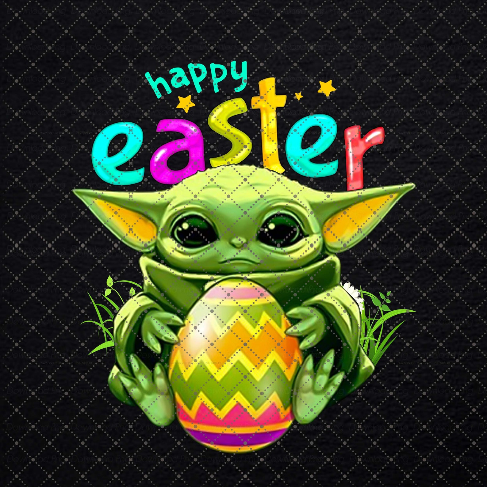 Baby Yoda Master Yoda Easter Day The Mandalorian Star Wars Etsy