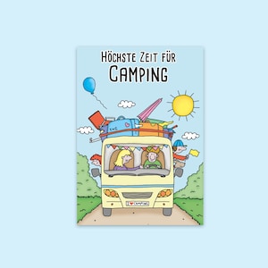 Höchste Zeit für Camping Postkarte
