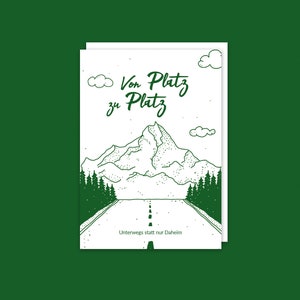 Camping Postkarte "Von Platz zu Platz"