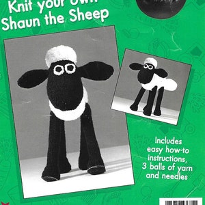 Shaun das Schaf Strickmuster Vintage / Strickspielzeug / Stofftier / Patons / PDF Sofort Download / Wallace & Gromit