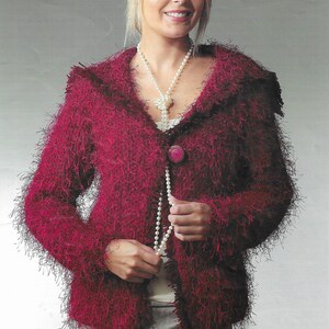 Womens Jacket Knitting Pattern • 32-42&quot; • V Neck Cardigan • PDF Download • Sassy Chunky 8052