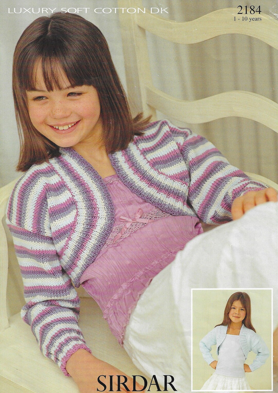 Girls Boleros Knitting Pattern PDF • Stripey and Plain • Ages 1 to 10 ...